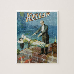 Vintage Magic Poster, Magician Harry Kellar Jigsaw Puzzle