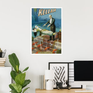 Vintage Magic Poster, Magician Harry Kellar Poster