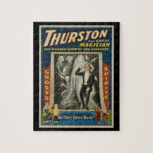 Vintage Magic Poster, Thurston, The Great Magician Jigsaw Puzzle