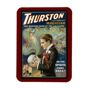 Vintage Magic Poster, Thurston, The Great Magician Magnet
