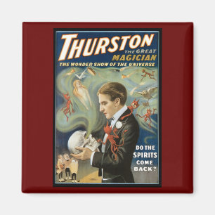 Vintage Magic Poster, Thurston, The Great Magician Magnet