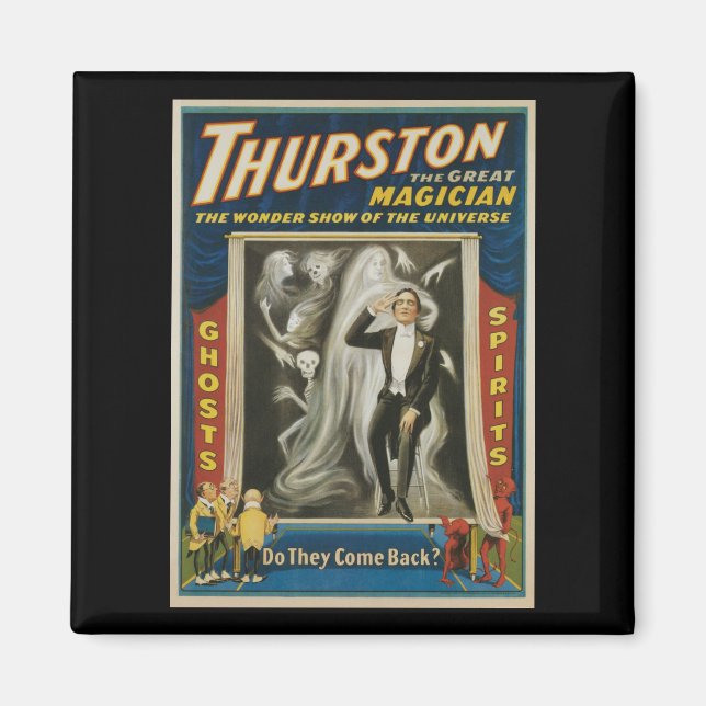 Vintage Magic Poster, Thurston, The Great Magician Magnet (Front)