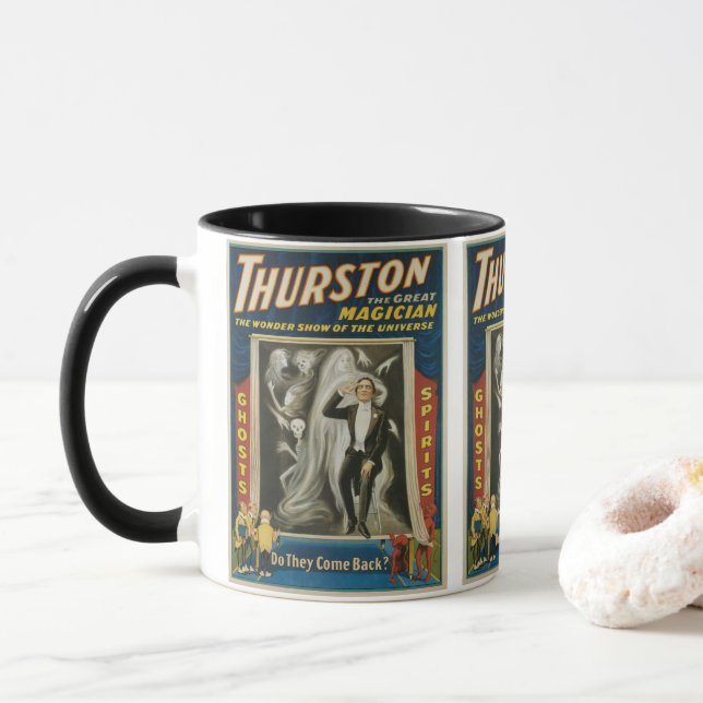 Vintage Magic Poster, Thurston, The Great Magician Mug (With Donut)