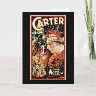 Vintage Magician Carter the Great Card