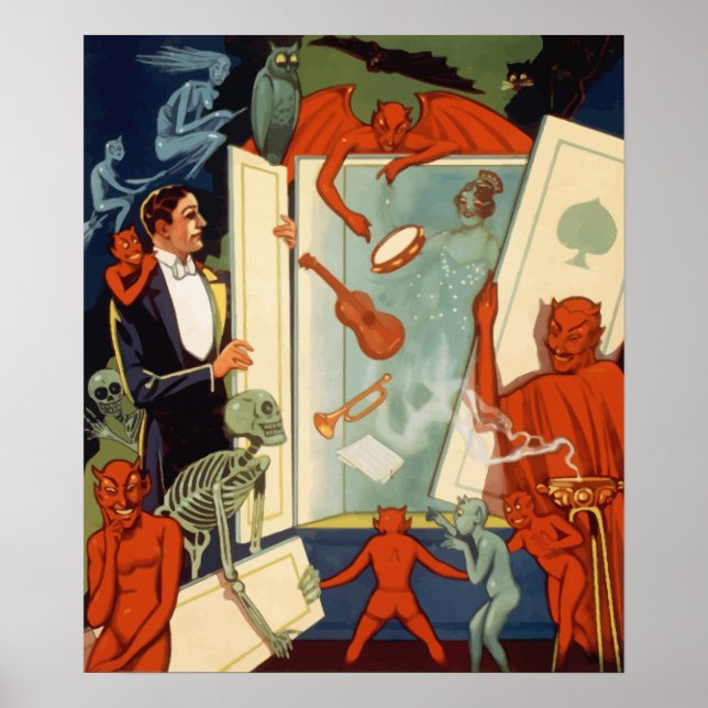 Vintage Magician Carter the Great Magic Act Poster (Front)