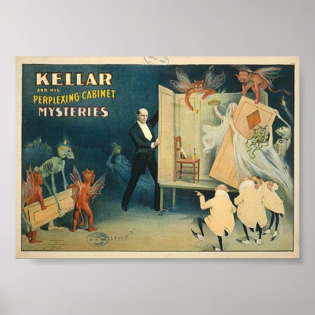 Vintage Magician Illustration Poster (Front)