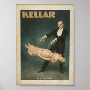 Vintage Magician Illustration Poster