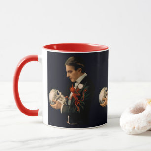 Vintage Magician, Thurston Holding a Human Skull Mug