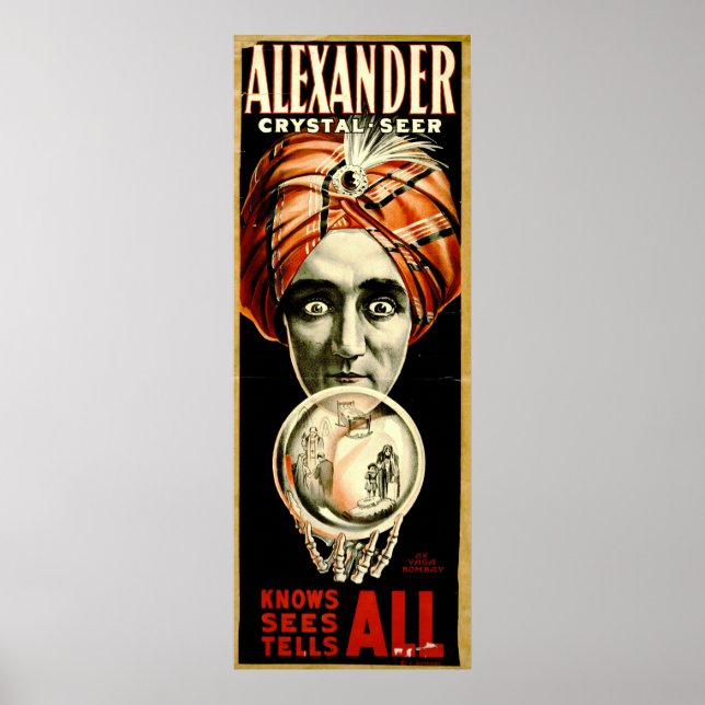 Vintage Magicians Playbill 1910 Poster (Front)