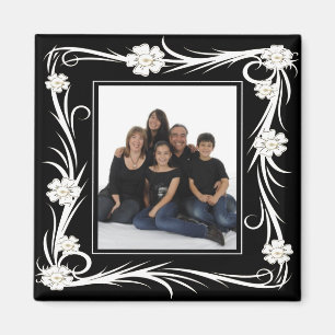 Vintage Magnet Vintage Floral Add Your photo