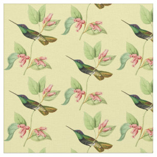 Vintage Magnificent Hummingbird Fabric