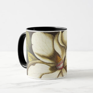 Vintage Magnolia Flowers Plant With Seeds Mug