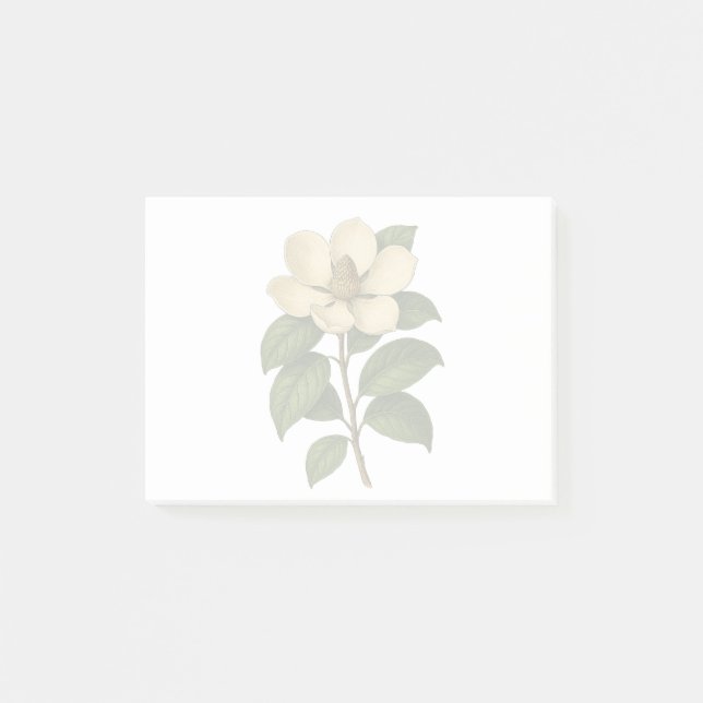 Vintage Magnolia Post-it Notes (Front)