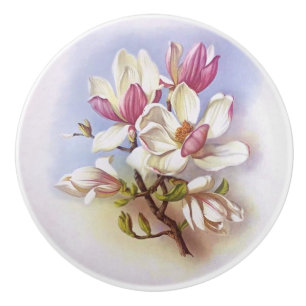 Vintage Magnolia Retro 50's Print Drawer Pull Knob