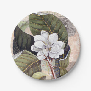 Vintage Magnolia Southern Garden Birthday Party Paper Plate