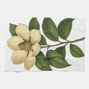 Vintage Magnolia Tea Towel