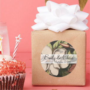 Vintage Magnolia Wedding Stickers