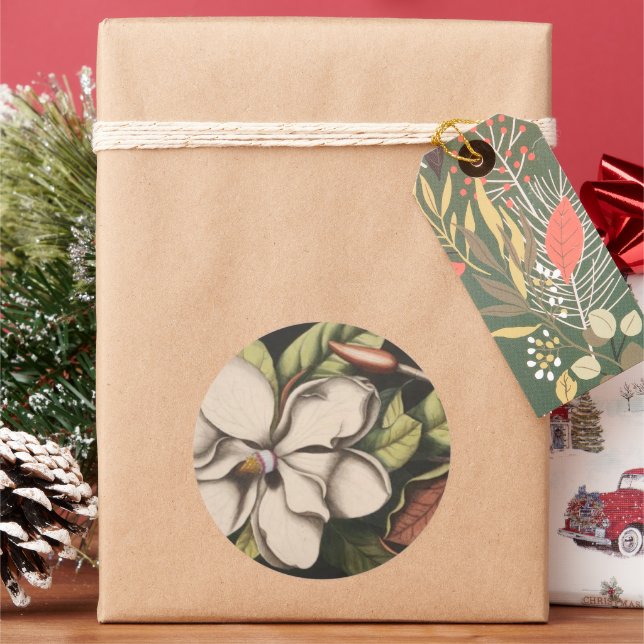 Vintage Magnolia Wedding Stickers (Holiday)