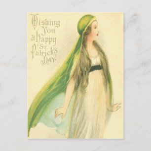 Vintage Maiden St Patrick's Day Card