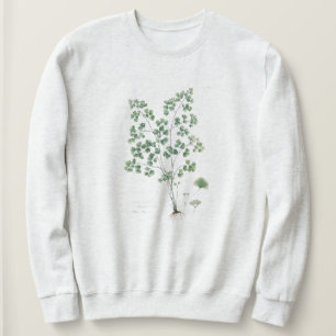 Vintage Maidenhair Fern Botanical Illustration Sweatshirt