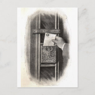 Vintage Mail Box Postcard