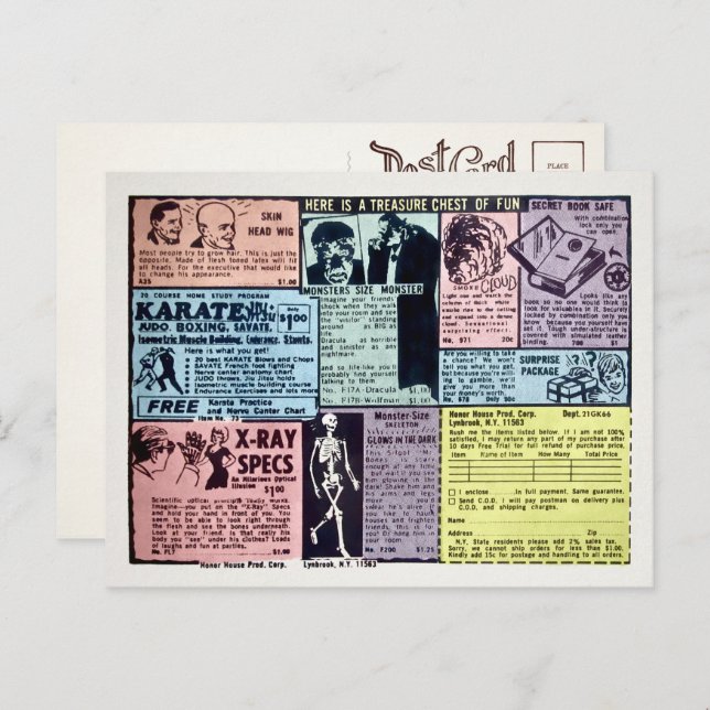 Vintage Mail Order Advertisement Postcard  (Front/Back)
