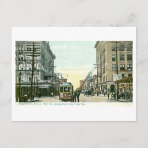 Vintage Main Street, Houston, Texas Postcard