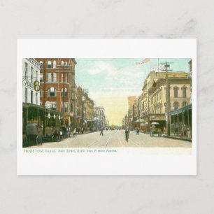 Vintage Main Street, Houston, Texas Postcard