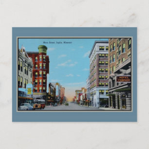 Vintage Main Street Joplin Missouri Postcard