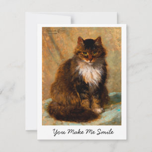 Vintage Maine Coon Cat You Make Me Smile