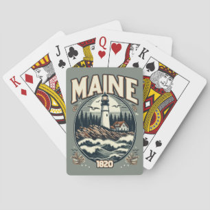 Vintage Maine Lighthouse Playing Cards