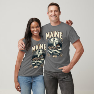Vintage Maine Lighthouse T-Shirt