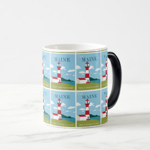 Vintage Maine Travel - Retro Style Poster  Magic Mug