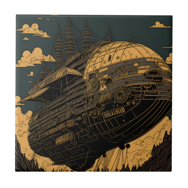 Vintage Majesty - Retro Art  Tile (Front)