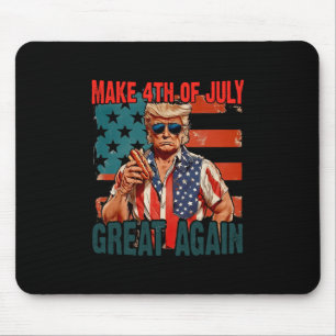Vintage Make 4th Of July Great Again Funny Trump H Mouse Mat