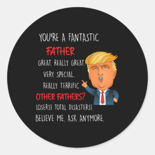 Vintage Make Father's Day Great Again Dad Funny Do Classic Round Sticker