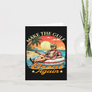 Vintage Make The Gulf Great Again Funny Retro Card