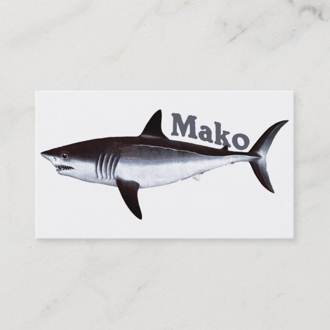 Vintage Mako Shark Business Card (Front)