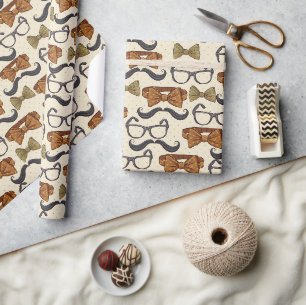 Vintage Male Pattern Wrapping Paper