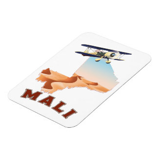 Vintage Mali Map travel poster Magnet