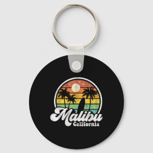 Vintage Malibu Beach California Ca Surfing Retro S Key Ring