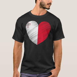 Vintage Malta Maltese Flag Pride Support Maltese T-Shirt