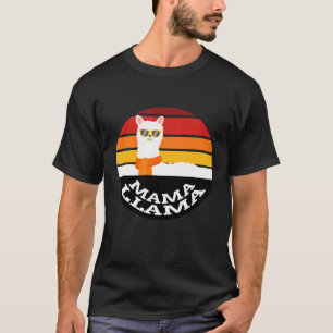 Vintage Mama Llama Sunglasses Cool For Women Moms T-Shirt