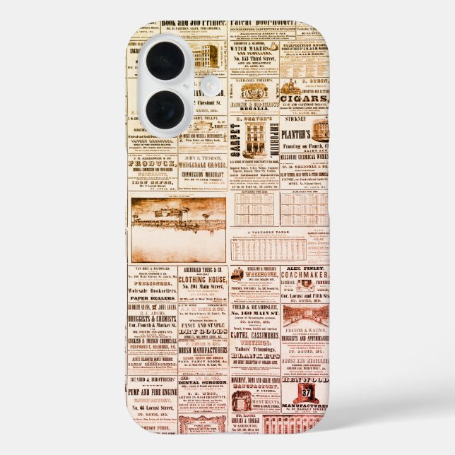Vintage Mammoth Chart iPhone Case – Retro Cool! (Back)