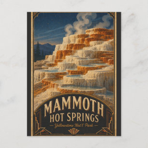 Vintage Mammoth Hot Springs Yellowstone Park Postcard