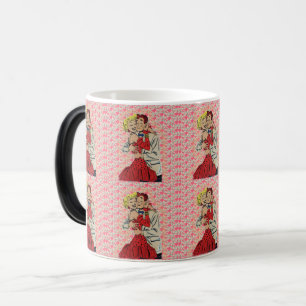 Vintage Man and Woman Hugging: Romantic Love  Magic Mug