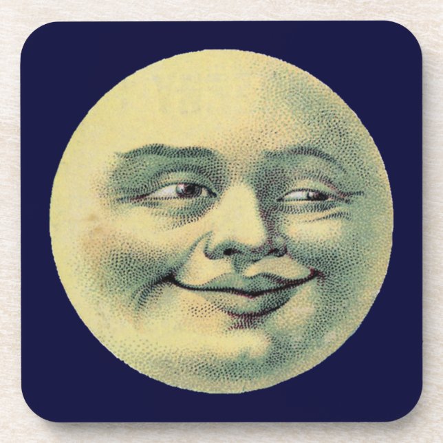 Vintage Man in the Moon Coaster (Front)