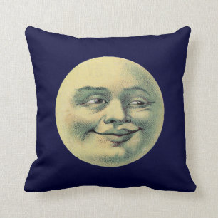 Vintage Man in the Moon Cushion