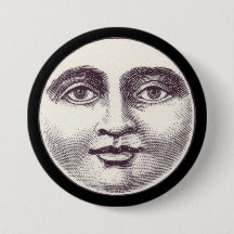 Vintage man in the moon full moon face 