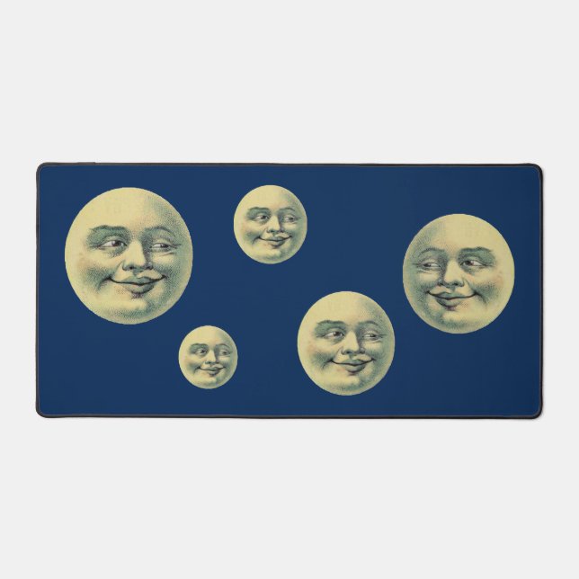 Vintage Man in the Moons Desk Mat (Front)